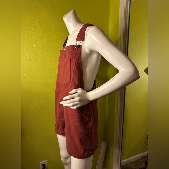 Rusty Red Short Overalls - Picture 2 of 6